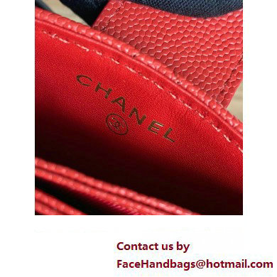 Chanel Grained Calfskin  &  GOLD-Tone Metal Card Holder AP0342 red 2023